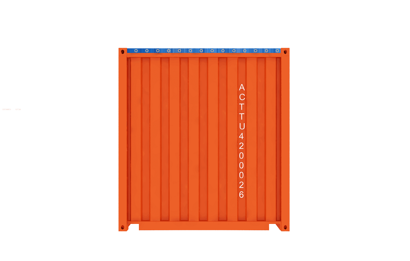 Upper view of a 40ft open top container showing easy top-loading access