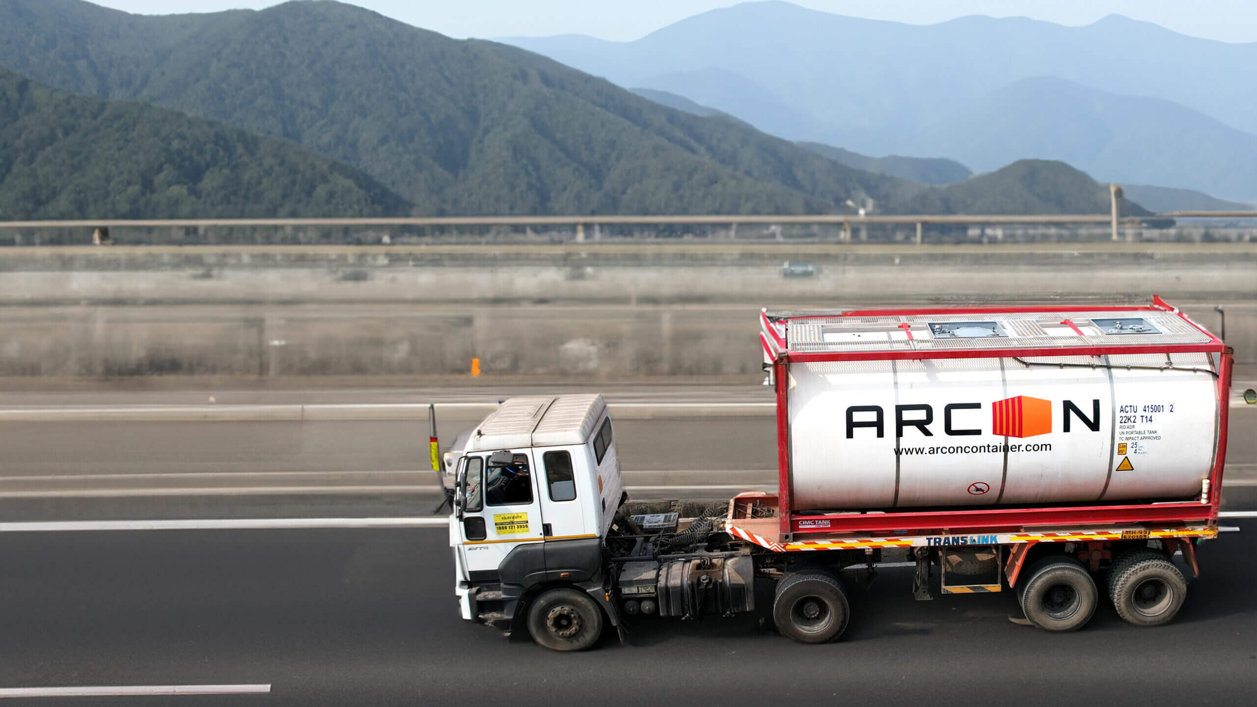 ISO tank container banner showing specialized bulk liquid transport solutions